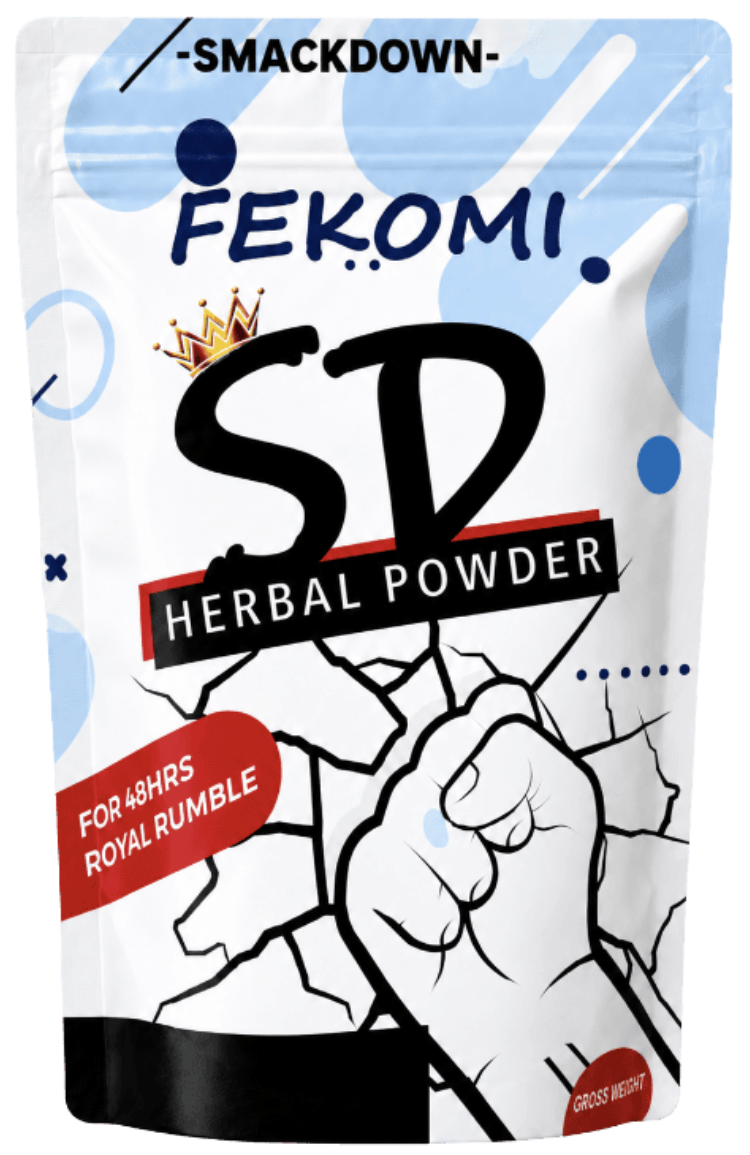 Front of the FEKOMI SD Herbal Powder pouch